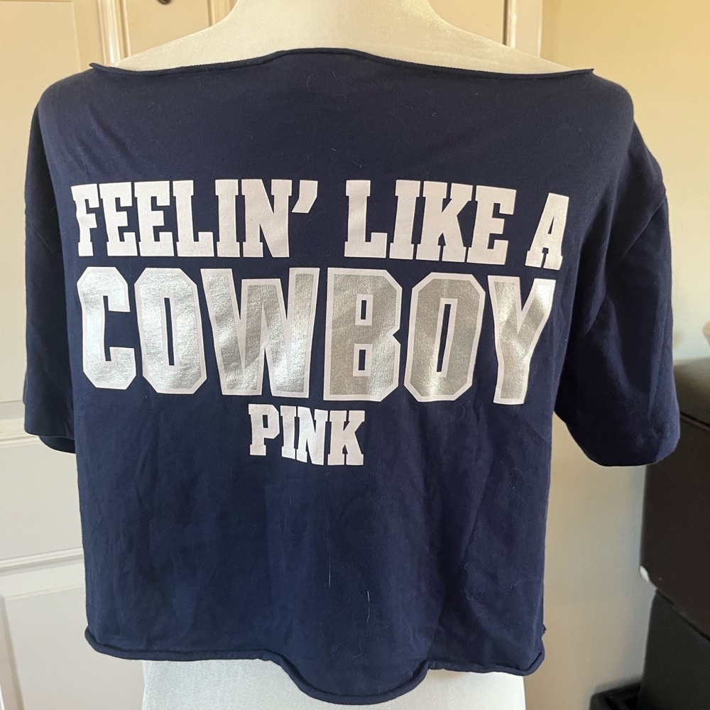 😎 VS Pink Dallas Cowboys cropped Tshirt